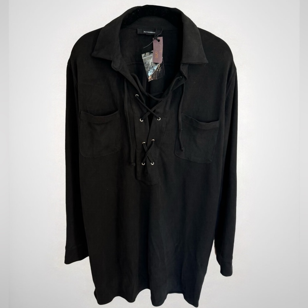 Olivaceous Black Long Sleeve Top